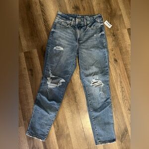 Distressed Blue Jeans